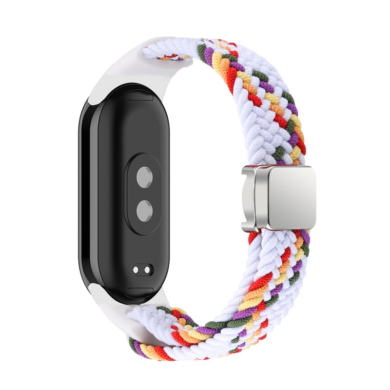 Xiaomi Band 8 Nylon Loop Bracelet Strap19# White Rainbow 19# White Rainbow