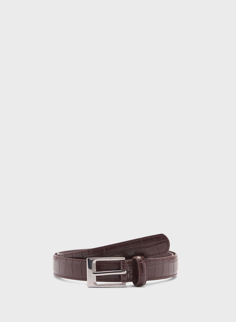 Skinny Snake-Effect Belt