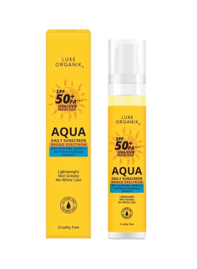 Luxe organix aqua daily sunscreen board spectrum