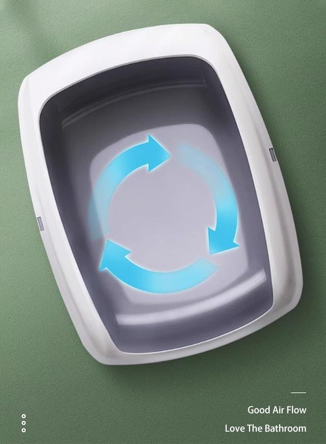 Cat Litter Box Cat Litter Box Deodoriser Anti-splash Kitten Kitten Litter Box Semi-open Litter Box Grey