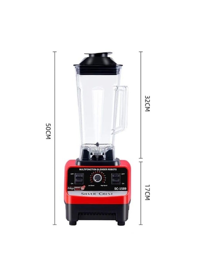 RuwaLuxe Multi Blender 4500W - Heavy Duty Commercial Grade Blender with 2 Jars, 15 Speed Timer, 6 Blades, Juicer & Food Processor