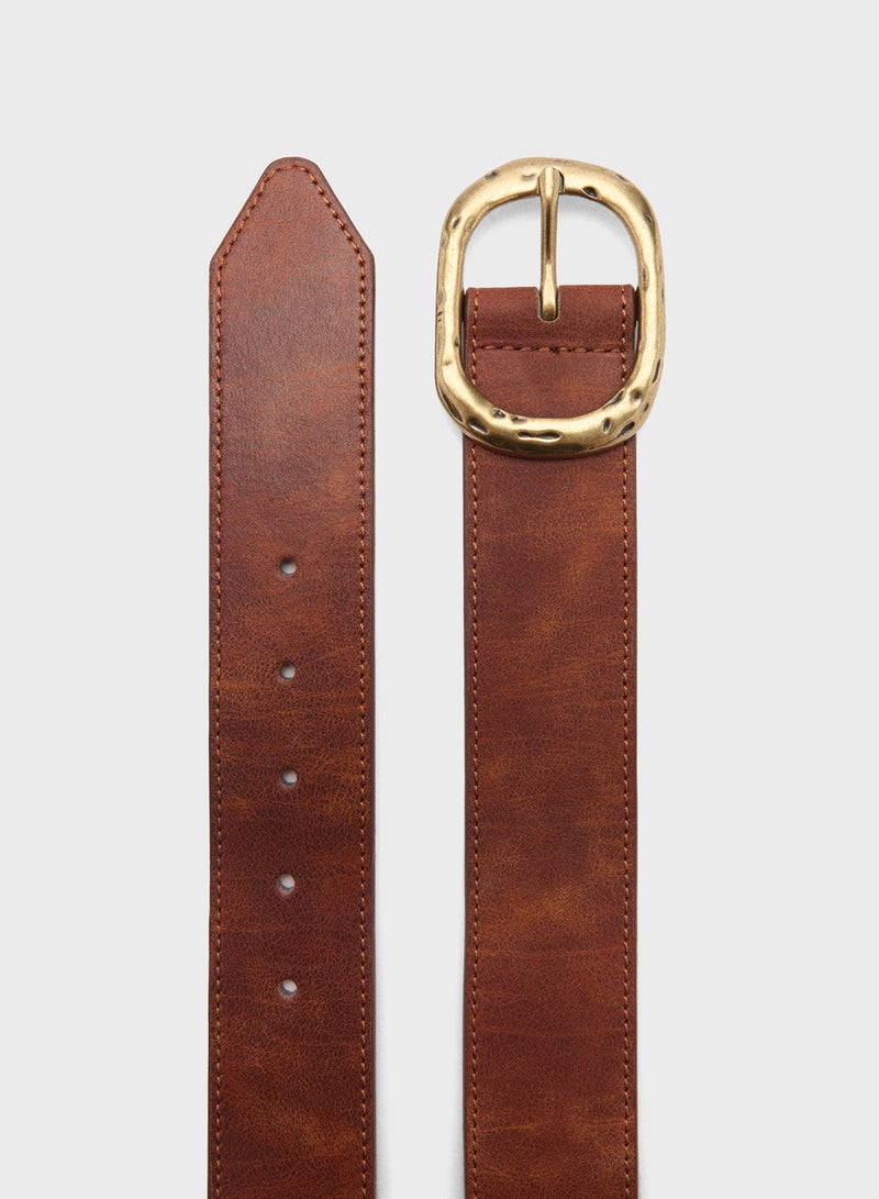 Textured Belt With Buckle