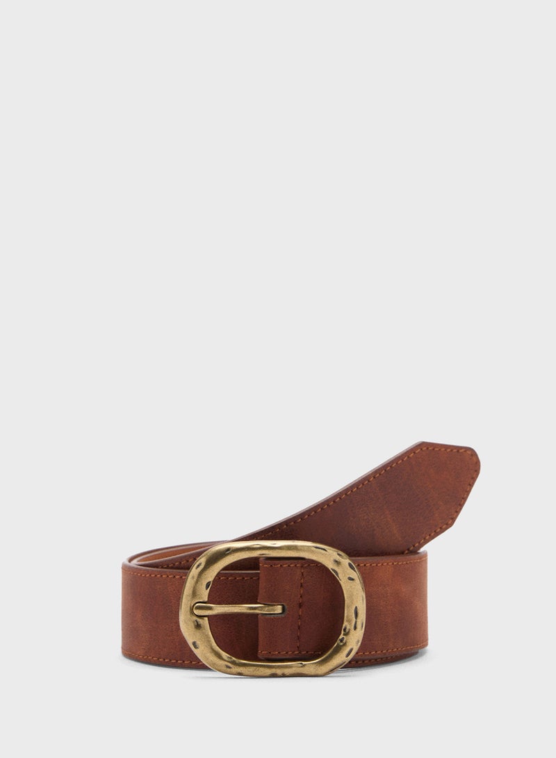 Textured Belt With Buckle