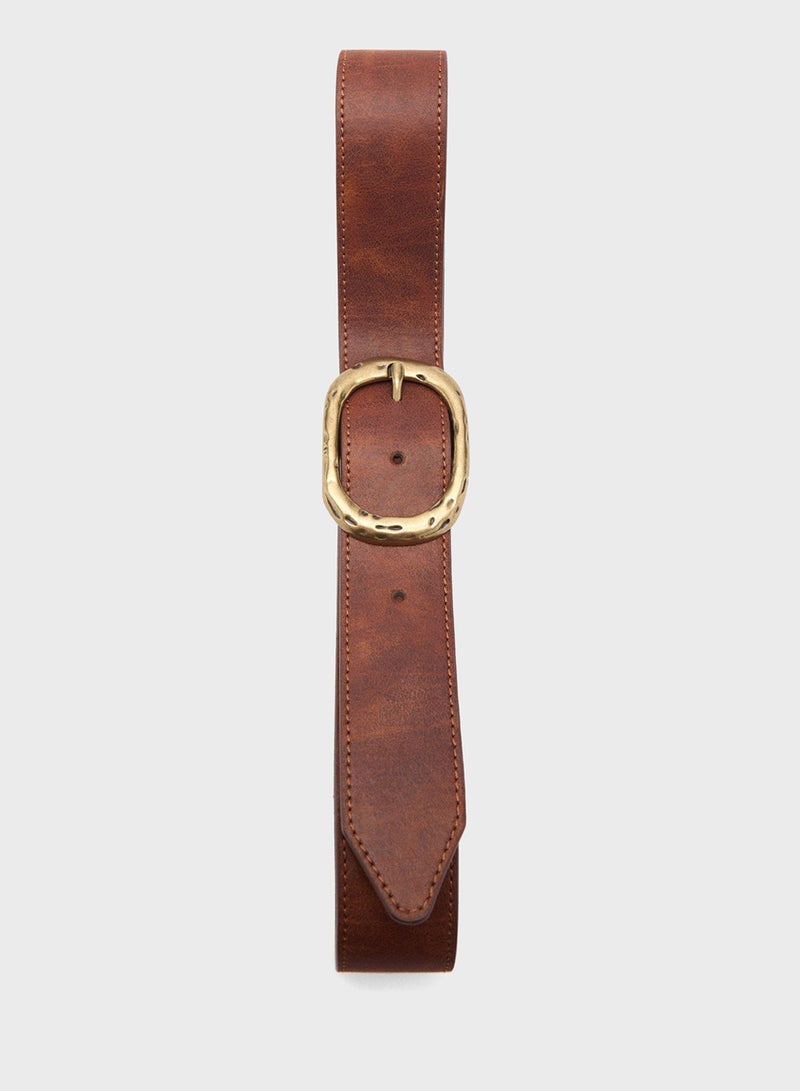 Textured Belt With Buckle