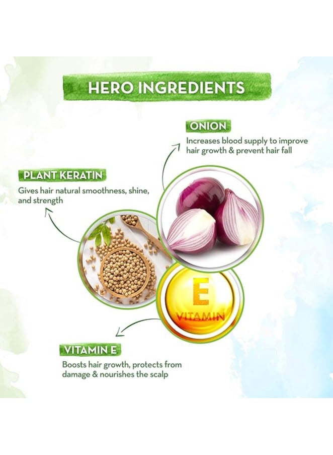Mamaearth Onion Shampoo for Hair Fall Control & Hair Growth with Onion & Plant Keratin - 650 ml