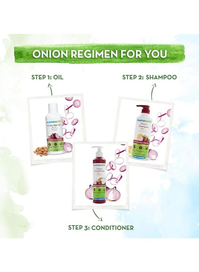 Mamaearth Onion Shampoo for Hair Fall Control & Hair Growth with Onion & Plant Keratin - 650 ml