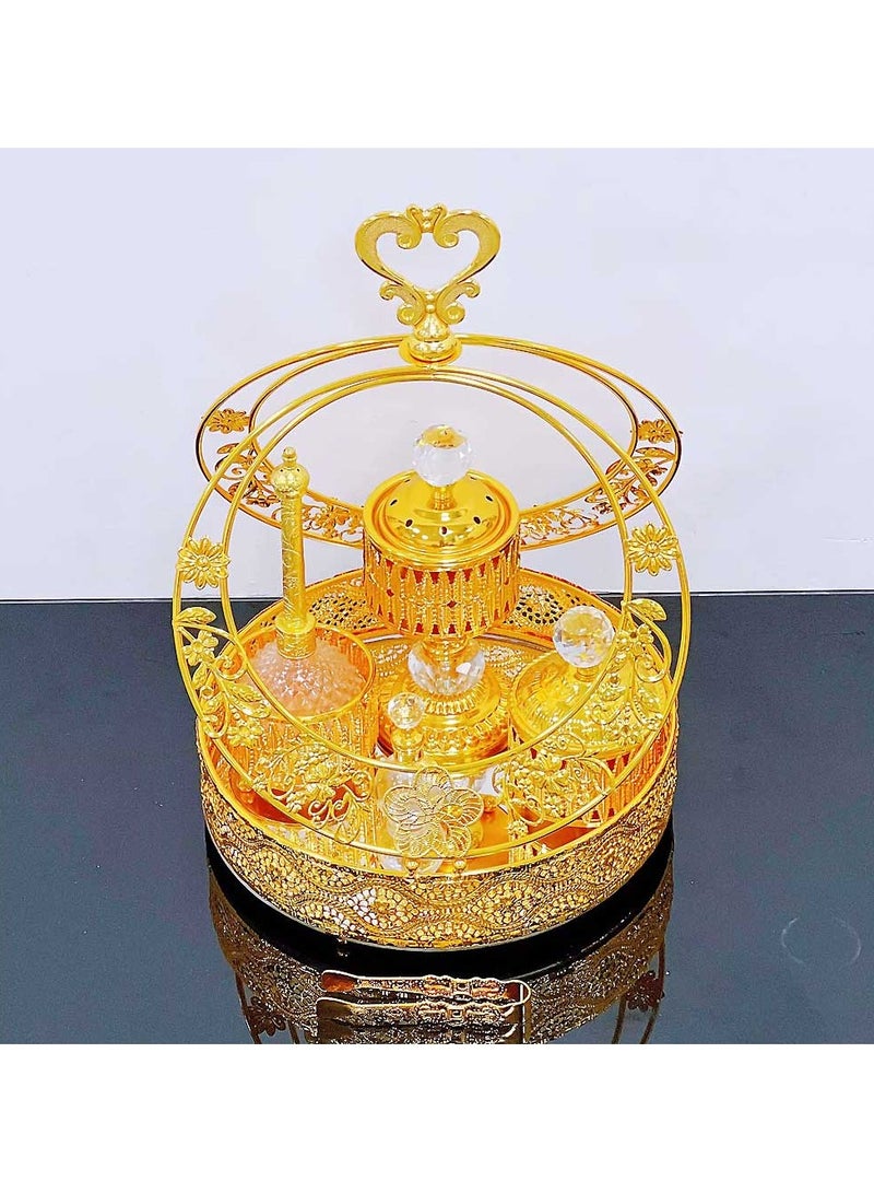 Golden Premium Incense Burner Set for Home Fragrance and Decore Citta MK1328