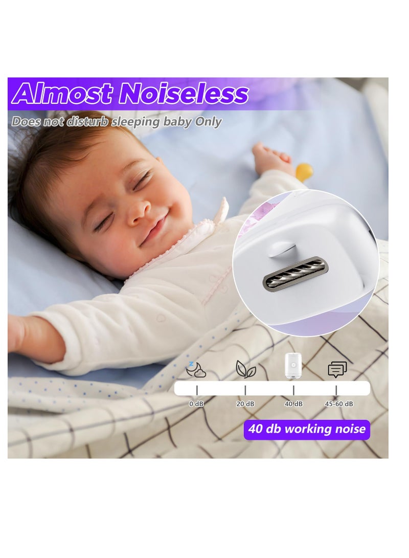 Electric Nail Clipper and Trimmer with Light and Nail Scrap Storage - 2-in-1 Automatic Fingernail Cutter and File for Babies, Kids, and Adults.