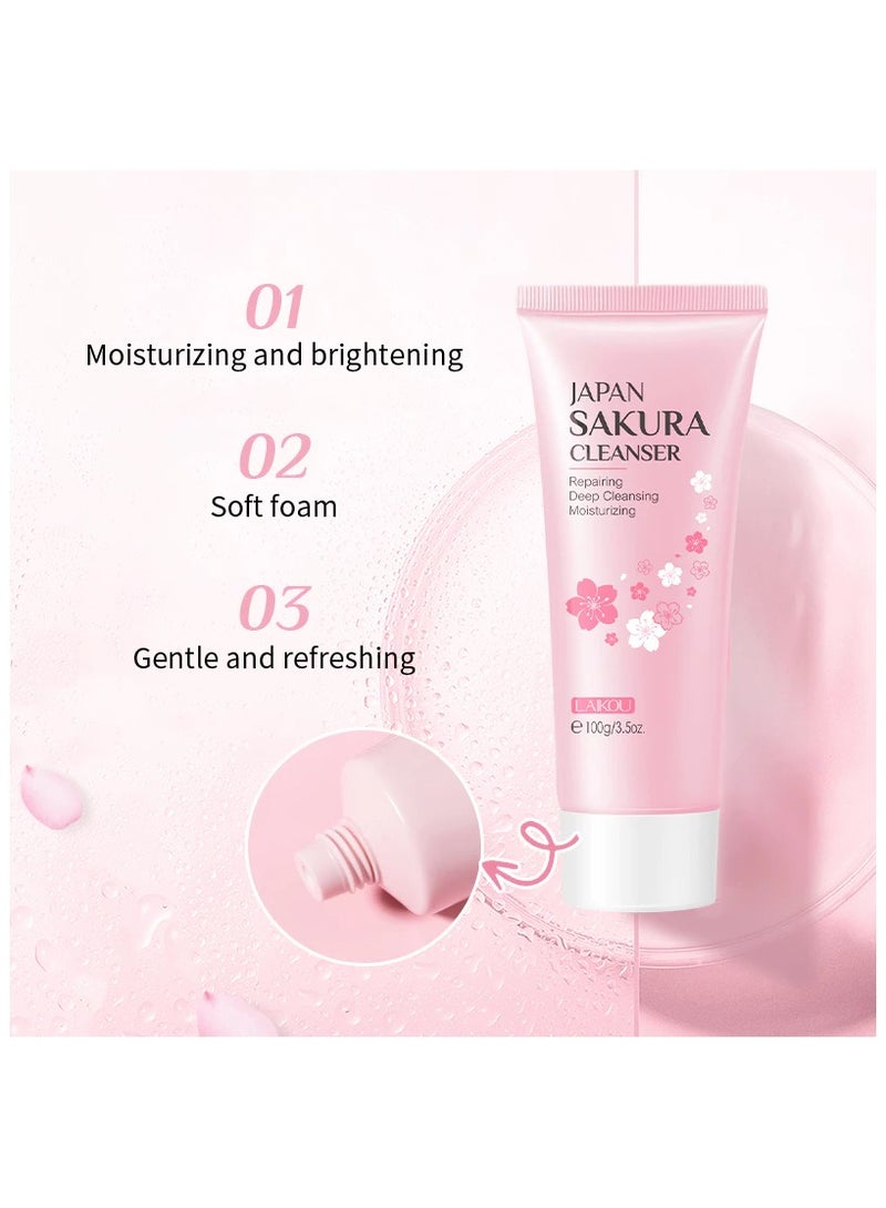 Cleanser Face Wash Japan Sakura 100g ( 3 Packs )