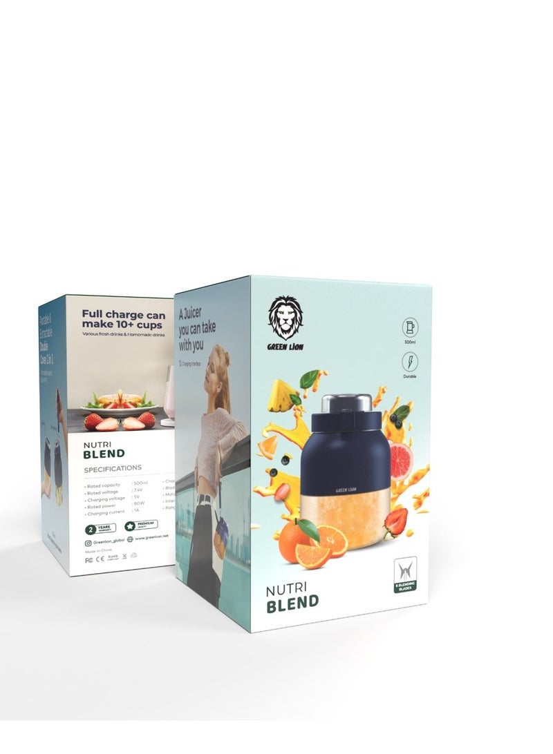 Green Lion 500ml Cordless Mini Juice Blender