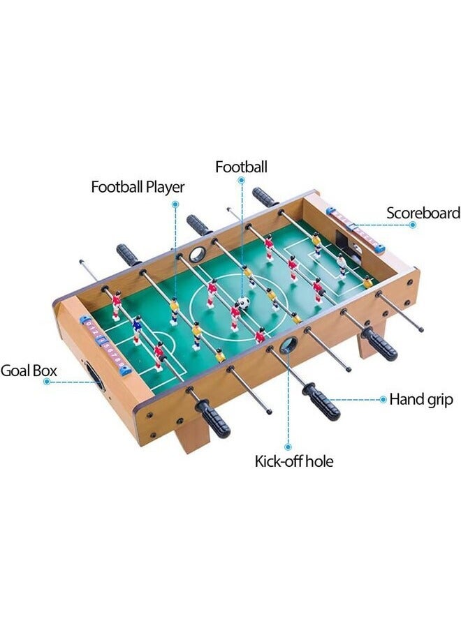 Football Tabletop Games, Table Football Toy for Kids Adults Hand Soccer Table Set Tabletop Indoor foosball Wooden Top Mini Game Portable Soccer Table (69*37*22.5CM)