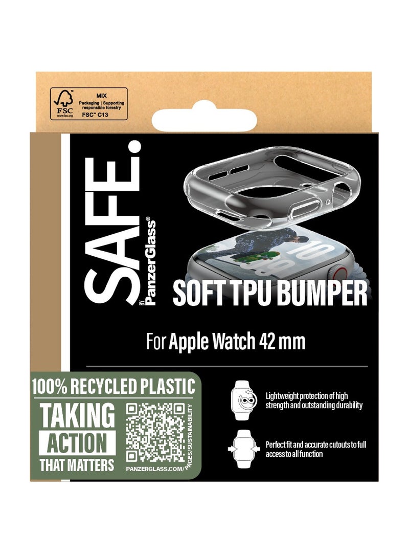 SAFE. by PanzerGlass® TPU Bumper Transparent for Apple Watch Series 10 | 42mm