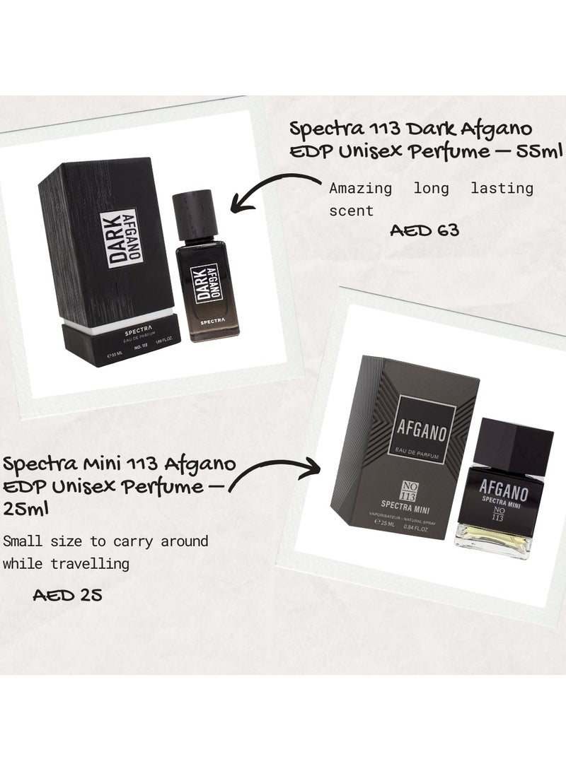 113 Dark Afgano EDP Unisex Perfume - 55ml