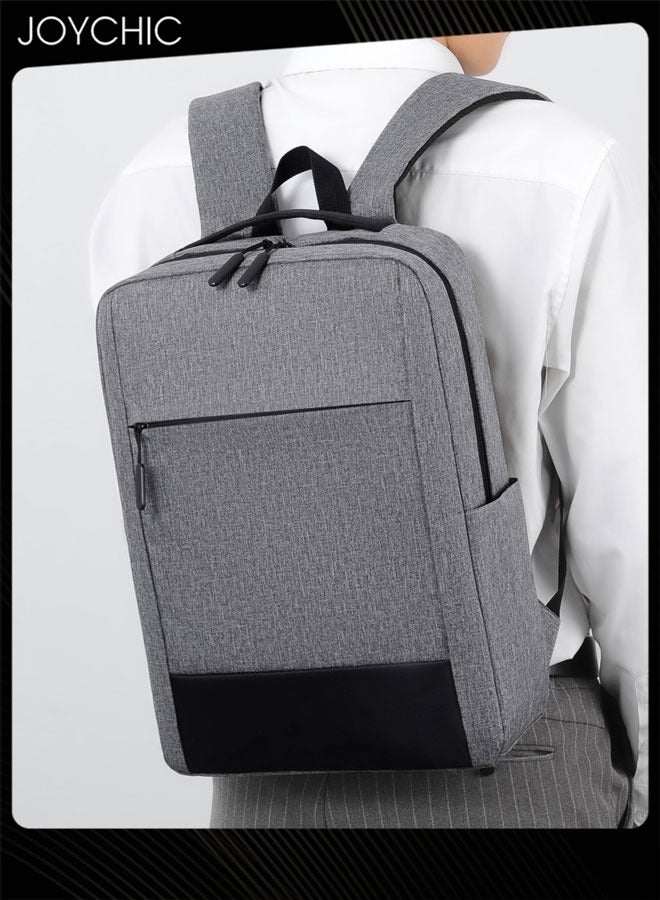 15.6 Inch Business Multifunction Laptop Backpack Durable Computer Bag Water Resistant Large Capacity  School Bag  for Men Outdoor Work Travel Grey