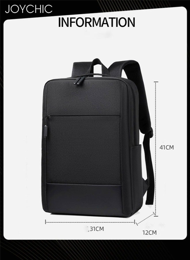 15.6 Inch Business Multifunction Laptop Backpack Durable Computer Bag Water Resistant Large Capacity School Bag  for Men Outdoor Work Travel Black