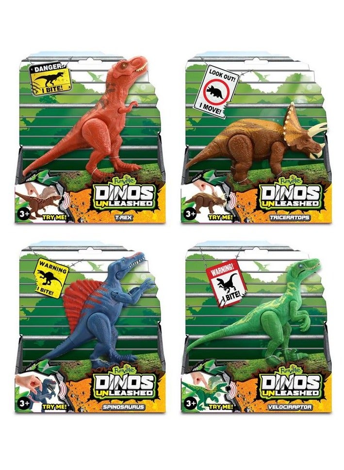 Dinos Unleashed T-Rex,Spinosaurus, Triceratops, Velociraptor ,Assorted Figures