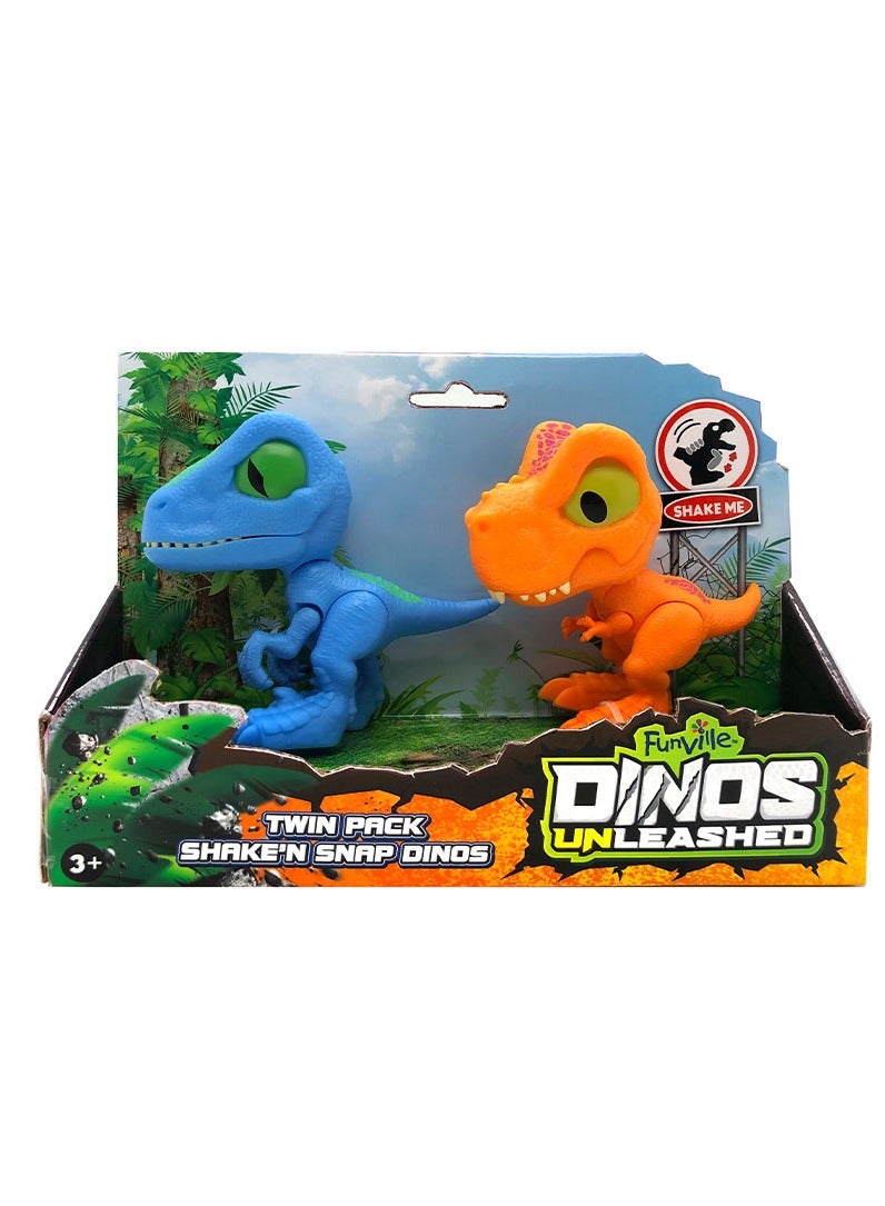 Twin Pack shake n Snap Dino's Action Figure