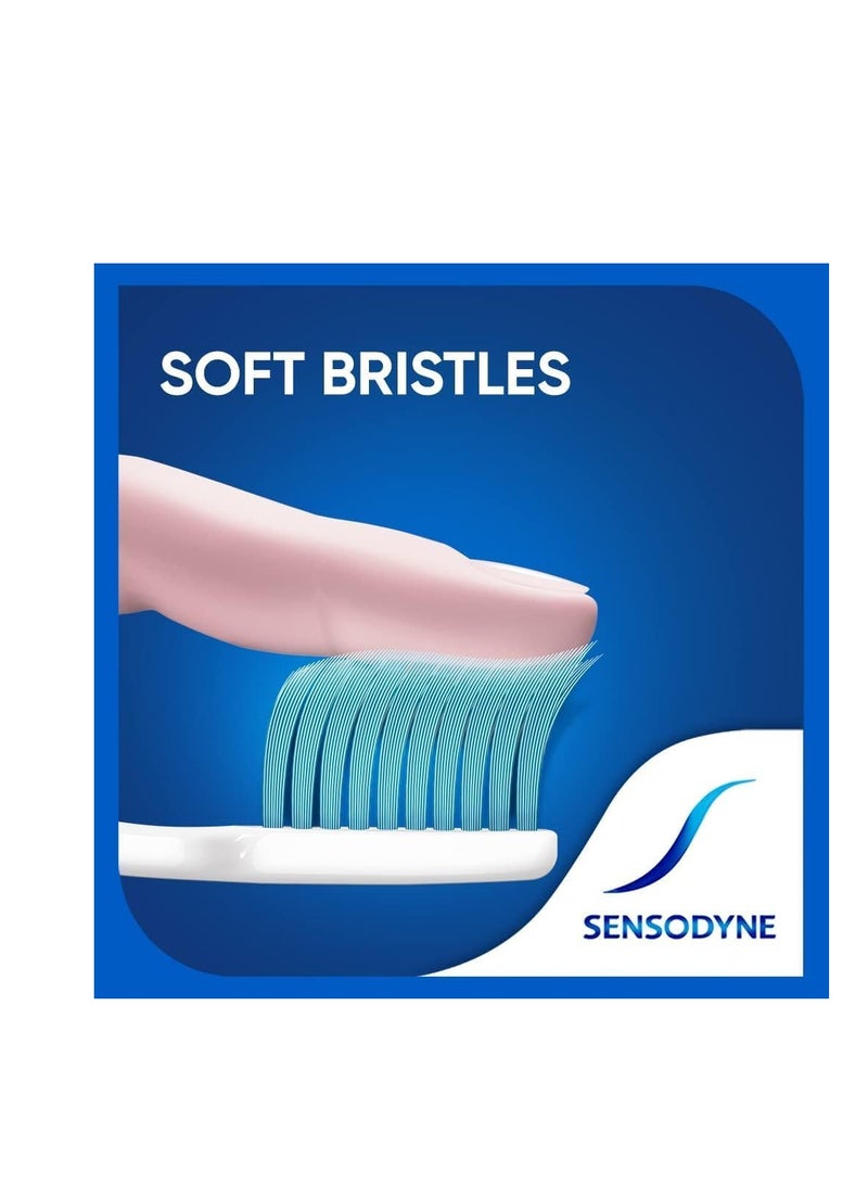 Sensodyne Sensitive Toothbrush Soft Sensitive Teeth, 3 Count (Pack of 2)