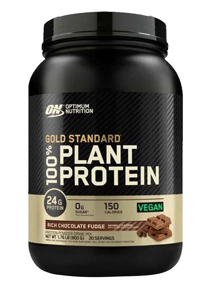 Gold Standard 100% Plant Protein Chocolate Fudge, 1.76 LB