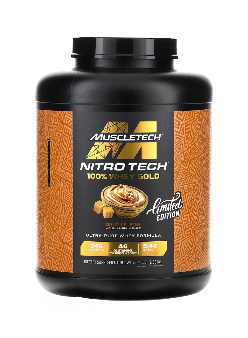 Nitro Tech, 100% Whey Gold, Limited Edition, Dulce de Leche, 5.14 lbs (2.33 kg)