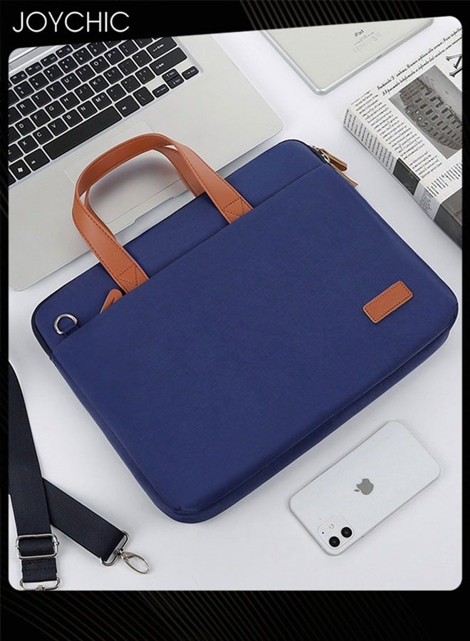 Casual Business Lightweight Zipper Laptop Bag  with Adjustable Shoulder Straps for Women Men Work Office  Fit 16 inch