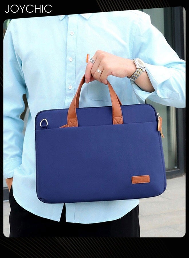 Casual Business Lightweight Zipper Laptop Bag  with Adjustable Shoulder Straps for Women Men Work Office  Fit 16 inch