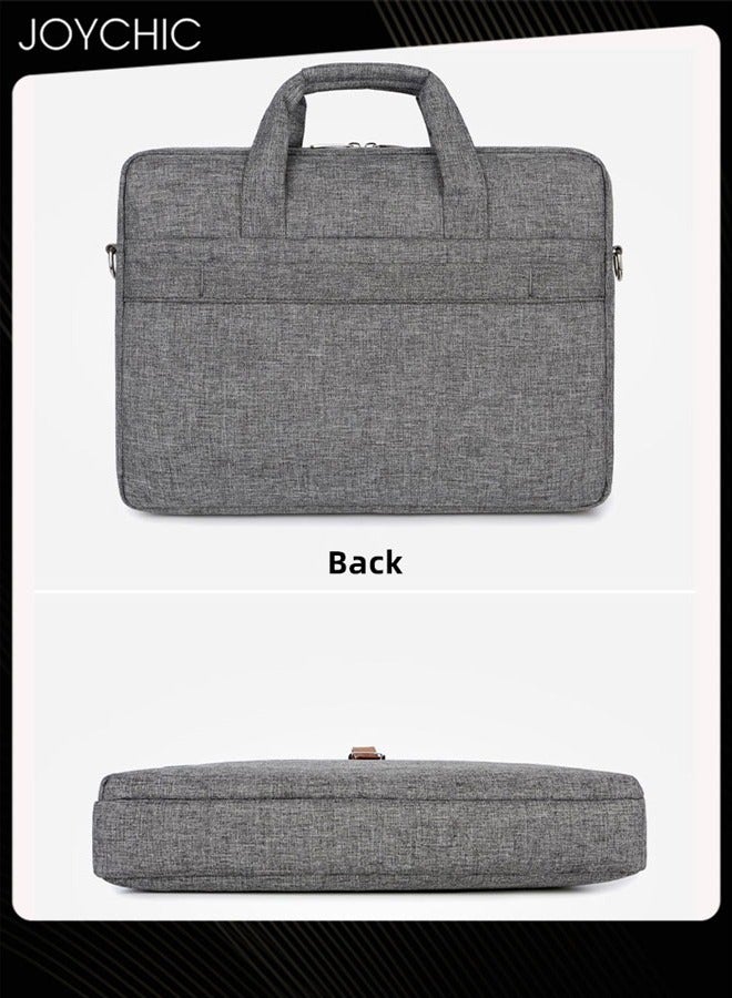 15.6 inch Brief Bussiness Office Laptop Bag Large CapacityBriefcase Shoulder Bag Messenger Bag Computer and Tablet Carrying Case for Men and Women Work School Travel Grey