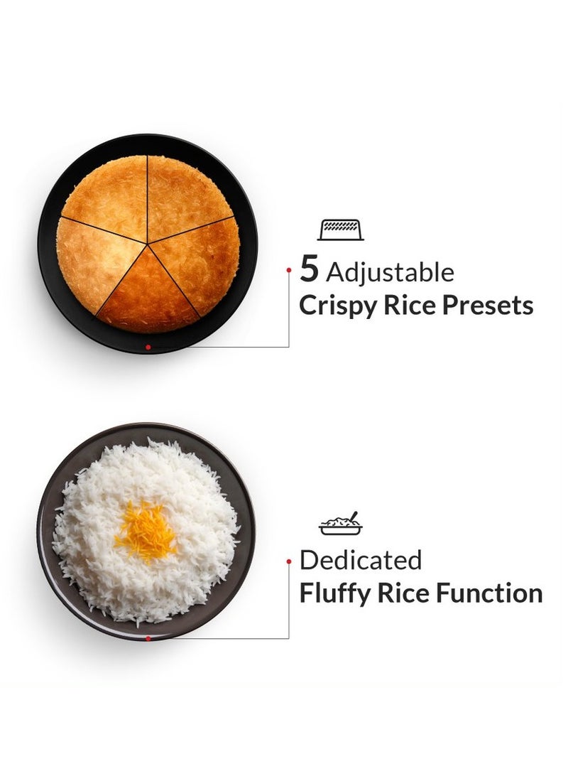 Feller Germany, 904W 11-in-1 Rice Cooker, Multi Cooker, 5L Dupont Non-Stick Detachable Pot, 5 Crispy Rice Presets+Fluffy Rice, LED Display, Steamer, RC99, (White)