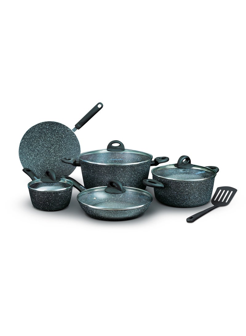 HOMEWAY 10 PCS MARBLE COOKWRE SET-FORGED