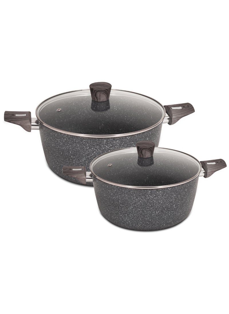 HOMEWAY 10 PCS GRANITE COOKWARE SET-FORGED(ELEGENZA SERIES)