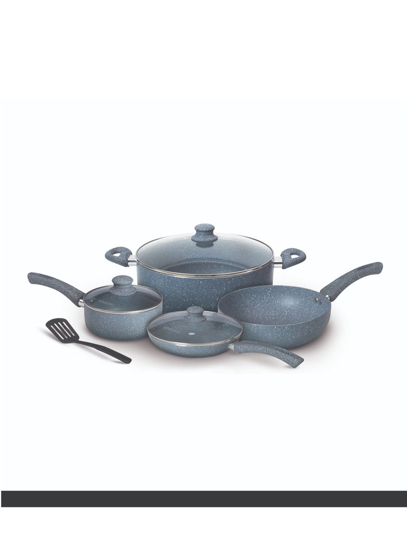 HOMEWAY MAGIC CHEF 8 PCS MARBLE COOKWARE SET