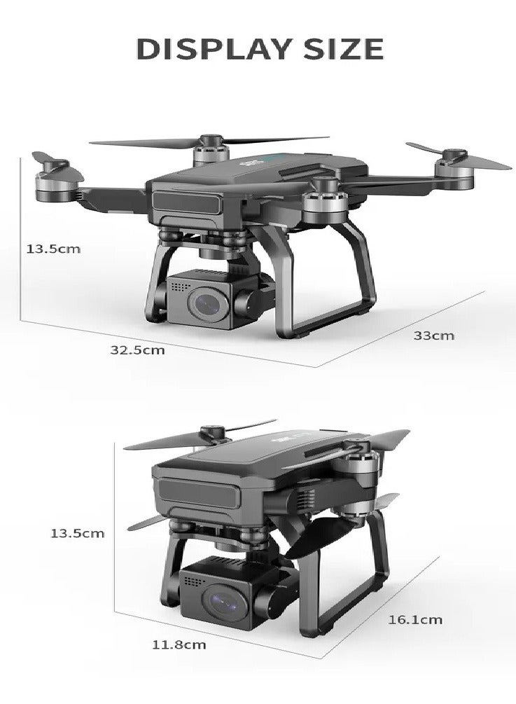 طائرة بدون طيار SJRC F7 4K PRO RC مزودة ببطاريتين