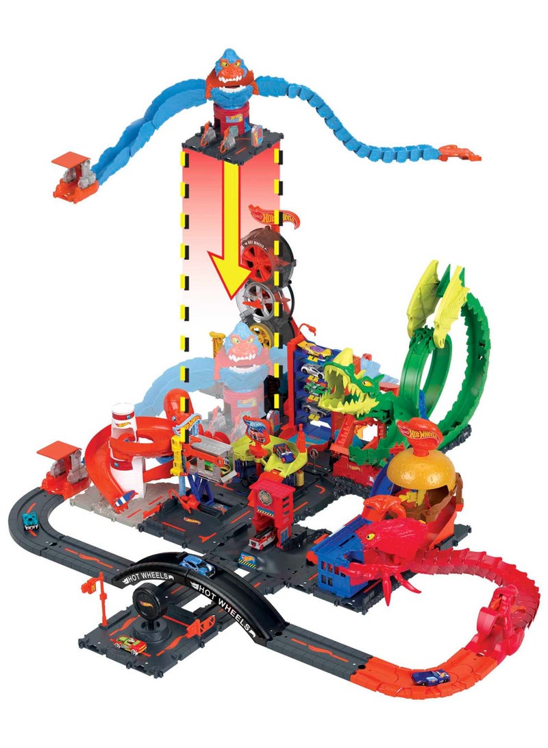 Wreck & Ride Gorilla Attack Playset, Gas Station Set