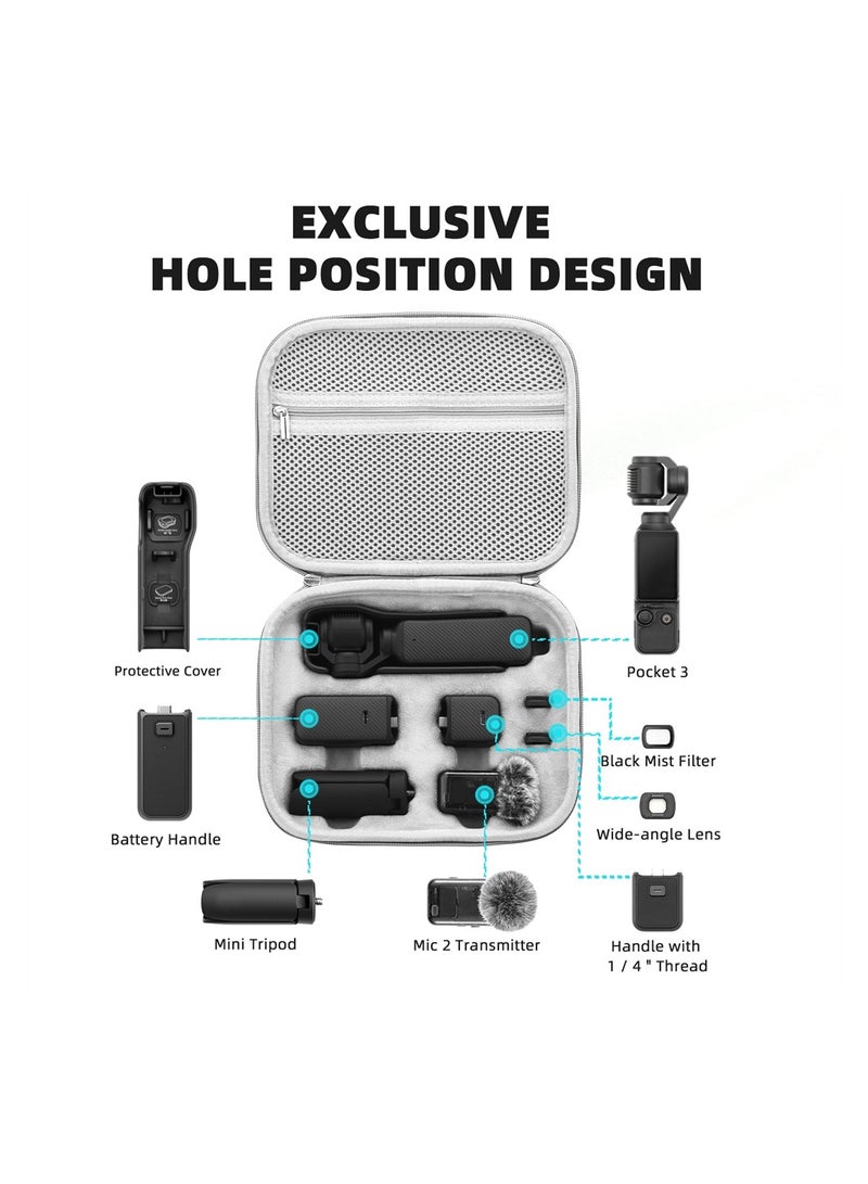 DJI Osmo Pocket 3 Hard Shell Carrying Case Portable Storage Bag Protective Accessories for Travel