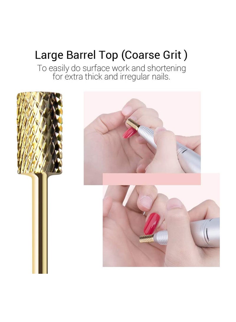 Nail Drill Bits Ceramic Bit Set for Acrylic Gel Nails 7 Pcs 3/32 Inch File Bits Cuticle Manicure Pedicure Nails Down Removing Tools