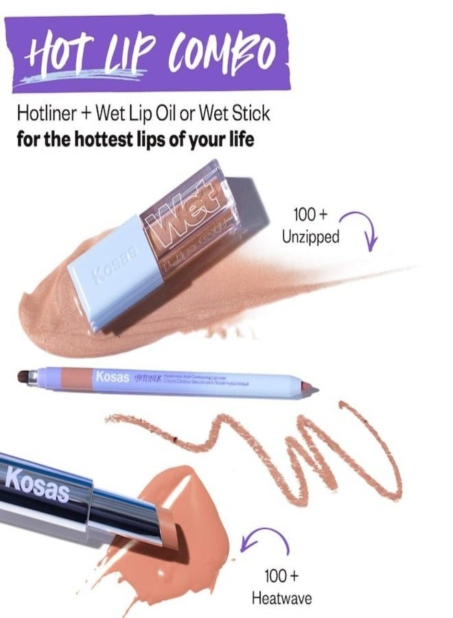 Kosas Hotliner Precise Contouring Lip Liner with Hyaluronic Acid -  Epic - Soft Caramel Brown 0.02 oz