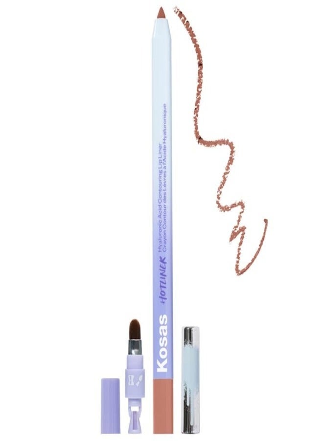 Kosas Hotliner Precise Contouring Lip Liner with Hyaluronic Acid - Max - Warm Peachy Beige 0.02 oz