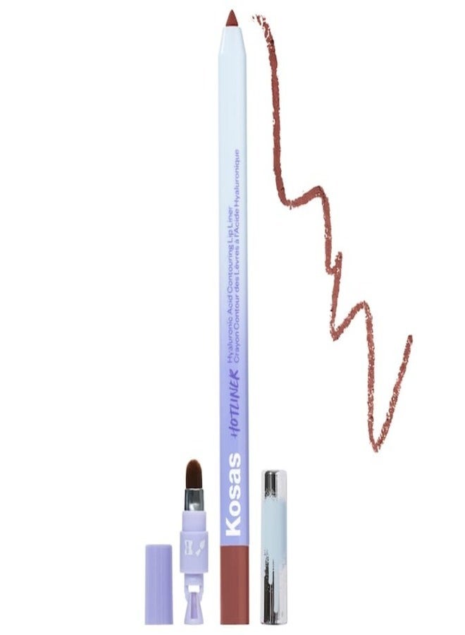 Kosas Hotliner Precise Contouring Lip Liner with Hyaluronic Acid - Infinite - Warm Pinky Brown 0.02 oz