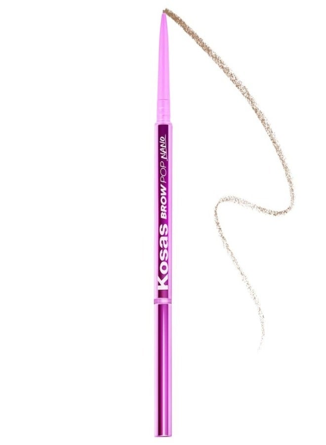 Kosas Brow Pop Nano Ultra-Fine Detailing & Feathering Eyebrow Pencil, Soft Brown - Light Brown/Dark Blonde 0.03g