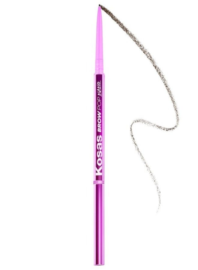 Kosas Brow Pop Nano Ultra-Fine Detailing & Feathering Eyebrow Pencil, Black - Black 0.03g