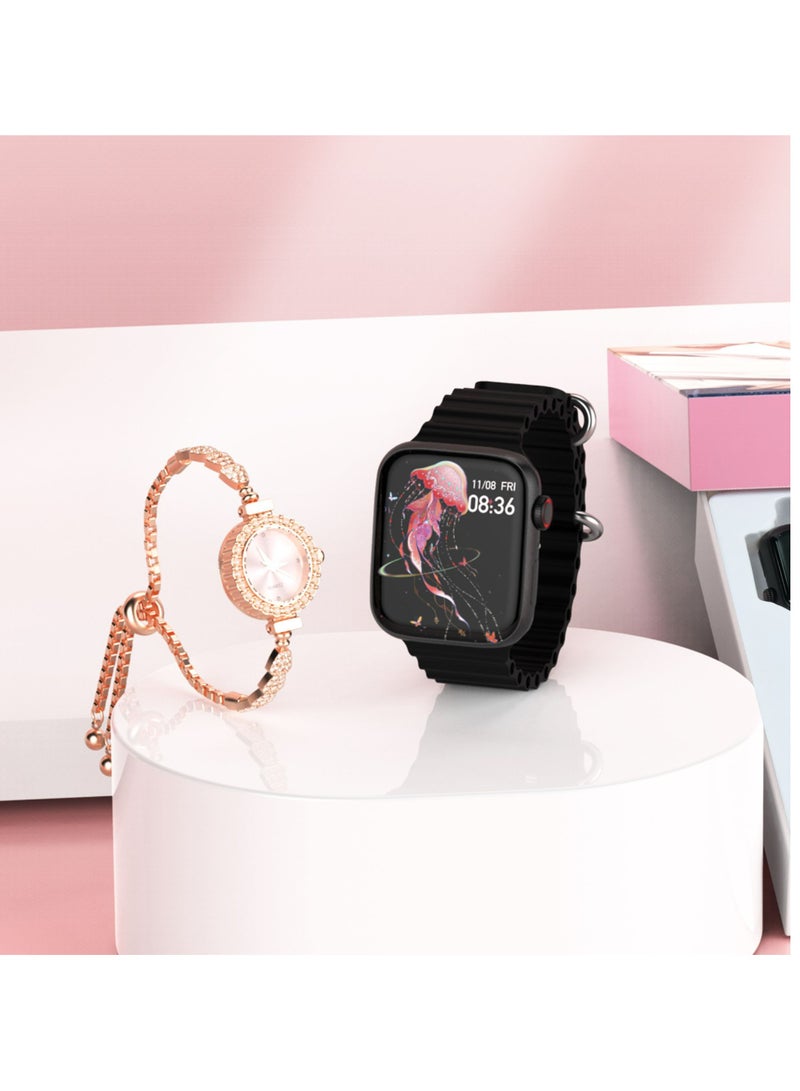 Perfect Mini TC02 mini 38mm Ladies Smart Watch_Black