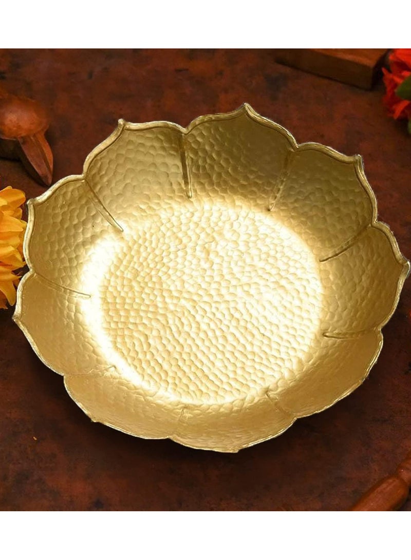 Acewood Urli In Round Shape Bowl Pack Of 1 Piece, Diwali Tealight Holder Bowl Candle Holder Diwali Decorations Diwali Décor Diwali Gifts, 32X32X10Cm