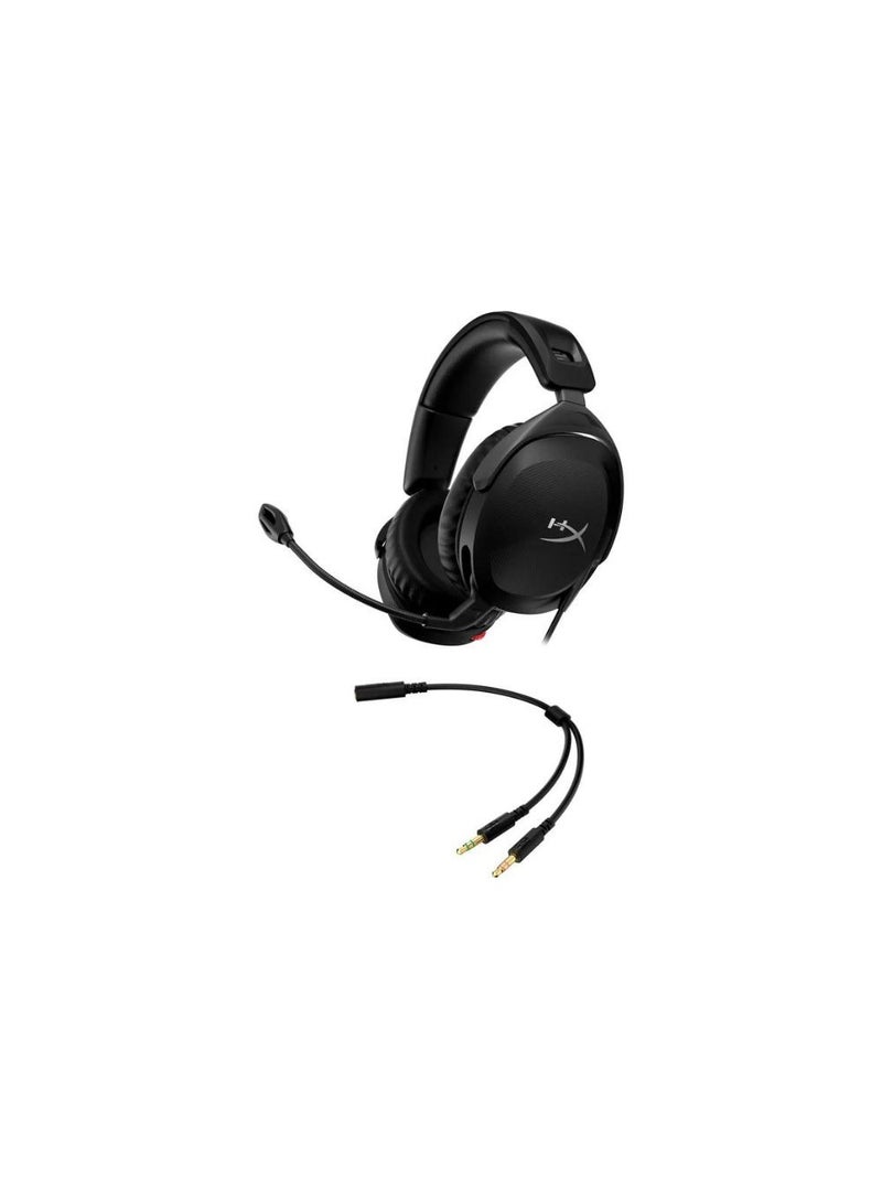 Cloud Stinger 2 Gaming Headset for PC/PS4 | Signature Comfort with DTS X Headphone Spatial Audio & Noise-Cancelling Condenser Microphone- Black