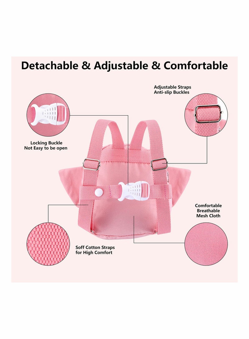 Toddler Walking Safety Backpack with Leash, Anti Lost Child Backpack with Safety Leash, Child Mini Walking Safety Harness for Airport Travel Kids Baby Children Infant Boys Pink