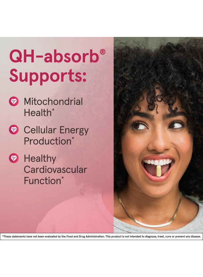 Jarrow Formulas QH-Absorb 200 mg - 60 Softgels - High Absorption Co-Q10 - Active Antioxidant Form of Co-Q10 - Supports Mitochondrial Energy Production and Cardiovascular Health - 60 Servings