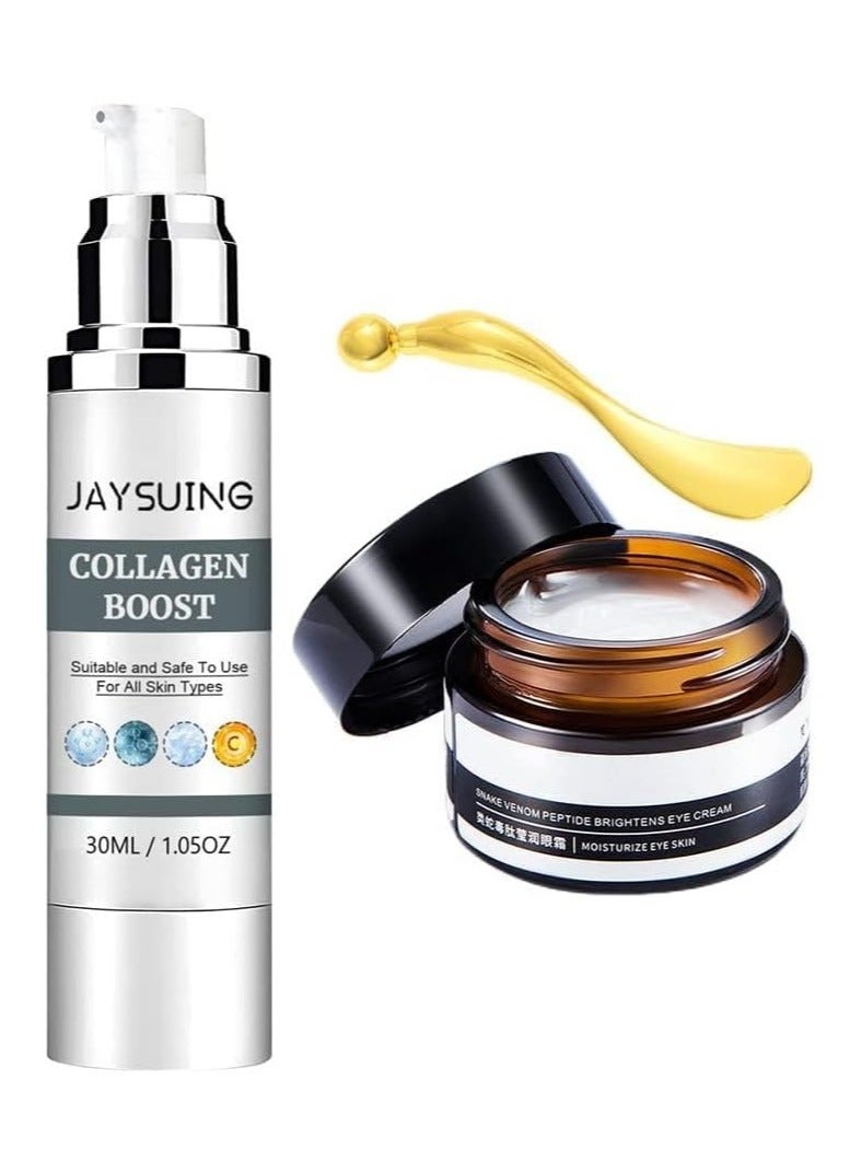 Jaysuing Collagen Anti-Aging Essence Fades Fine Lines, Moisturizes, Nourishes, and Tightens the Skin Facial Essence