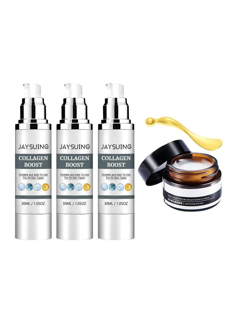 Jaysuing Collagen Anti-Aging Essence Fades Fine Lines, Moisturizes, Nourishes, and Tightens the Skin Facial Essence