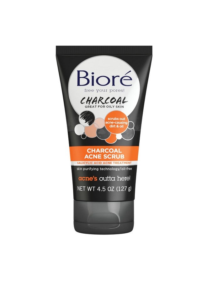 Charcoal Acne Face Scrub, With 1% Salicylic Acid And Natural Charcoal, Helps Prevent Breakouts And Absorb Oil For Deep Pore Cleansing, 4.5 Ounce (Hsa/Fsa Approved)