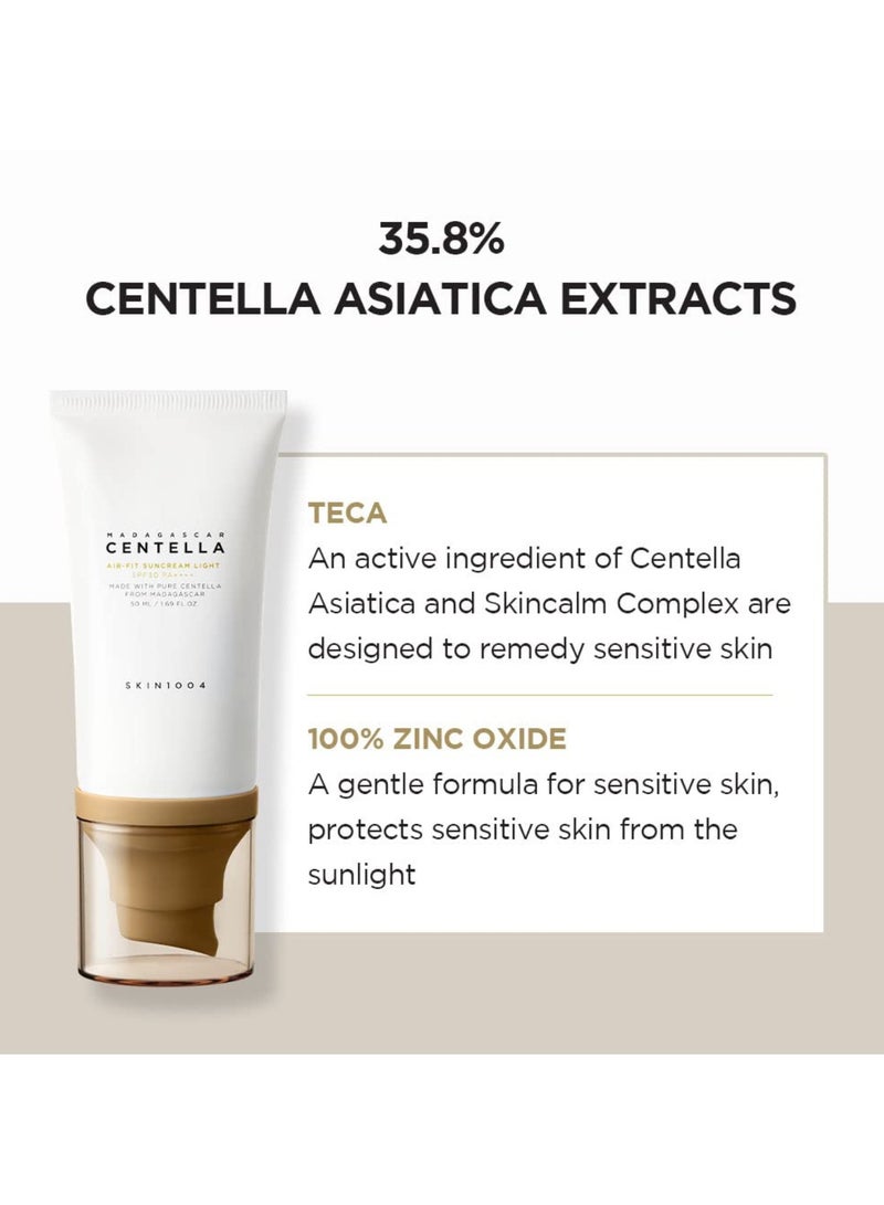 Madagascar Centella Air Fit Suncream Light SPF50+: Ultra-Lightweight, Hydrating Sun Protection 50ml