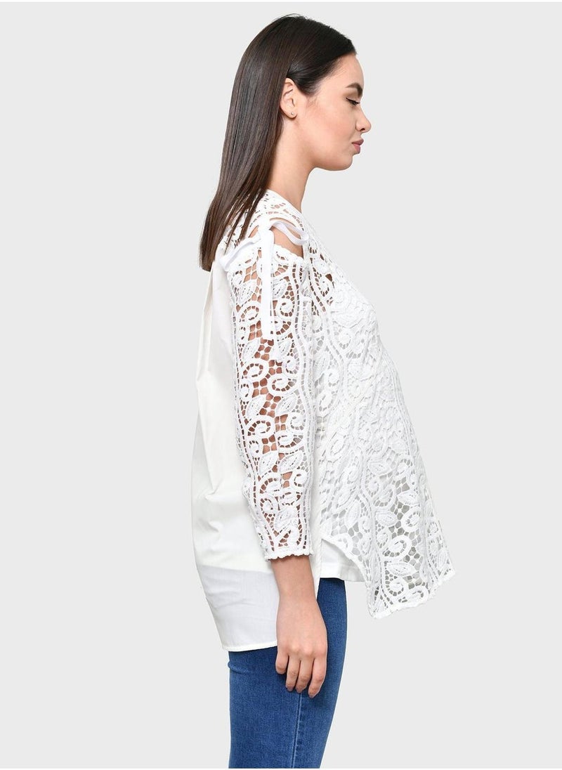 Openwork Detail Top